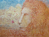 Lion with Butterflies